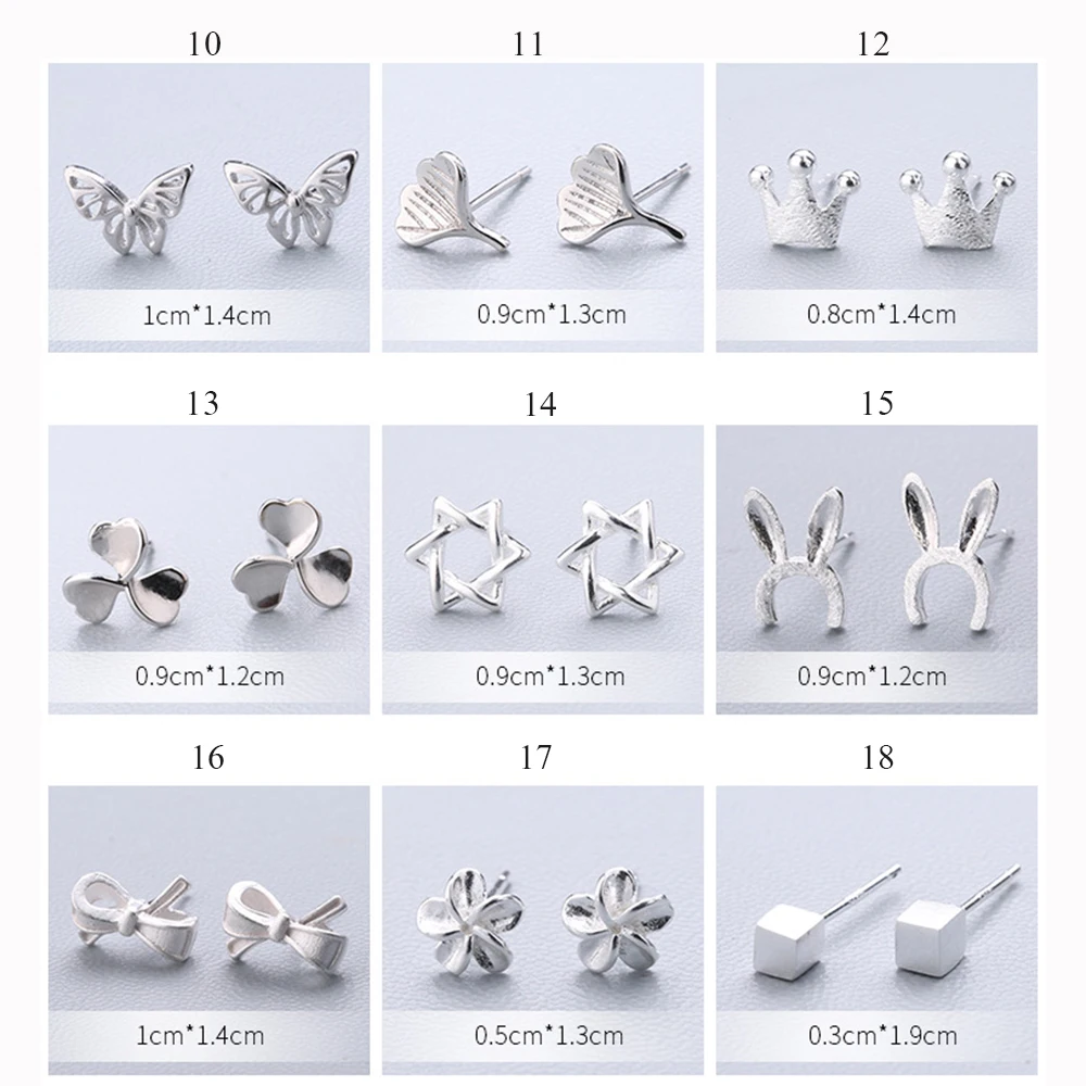 XIYANIKE Silver Color  Ear Needle Simple Fashion Geometry Stud Earring Personality Refinement Earring For Women Gifts 1-18
