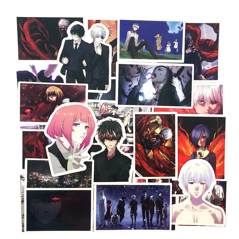 50 шт./лот классная одежда с надписью «Tokyo Ghoul аниме наклейки; классические игрушки для Чемодан ноутбука скейтборд для телефона на мотоцикл игрушка для малыша наклейка с бомбой