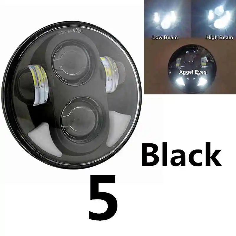 as picture 5 3/" светодиодные фары мотоцикла для светодиодных фар DRL angel eye led 5,75" для sportster 883 - Цвет: as picture