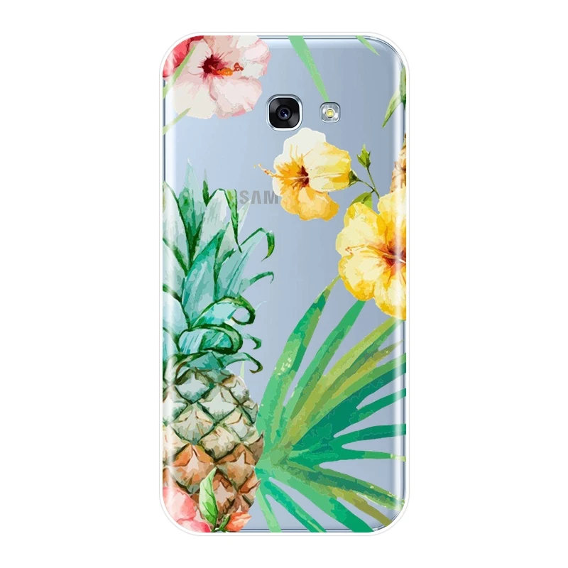 Мягкий силиконовый чехол для телефона Samsung Galaxy A3 A5 2016 2017 A6 A7 A8 2018 милый Ананас