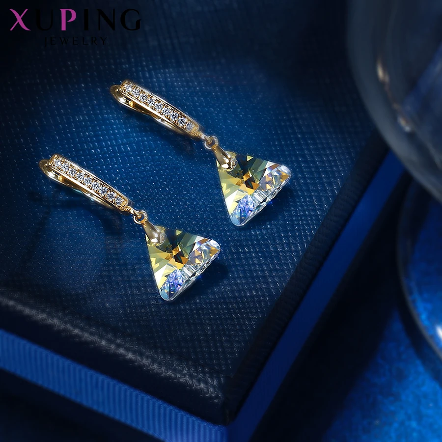 Xuping длинные Винтажные серьги с кристаллами от Swarovski Европейский стиль ювелирные изделия подарок на год для женщин девочек S185-20539