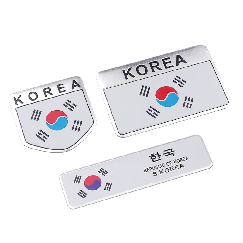 

Car Styling 3D KOREA Flag Emblem Badge Sticker Motorcycle Decals Accessories For Kia Rio Hyundai Ssangyong Daewoo Renault