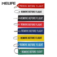 melife climbing accessories remove before flight tag airworthy red embroidery sport keychain for aviation tags oem key chains 1p