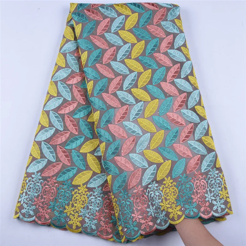 

New Swiss Voile Lace In Switzerland African Dry Lace Fabric With Stones High Quality Nigerian Lace Fabric For Women Dress1619B