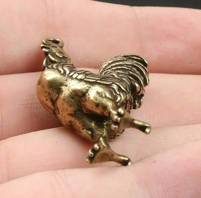 Китайская Бронзовая статуя в виде животного двенадцать знаков зодиака петух