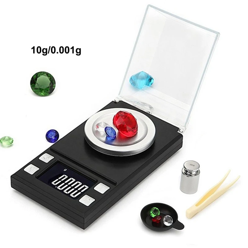 10G Электронные весы 0 001 Lcd Цифровые ювелирные изделия лекарственные травы