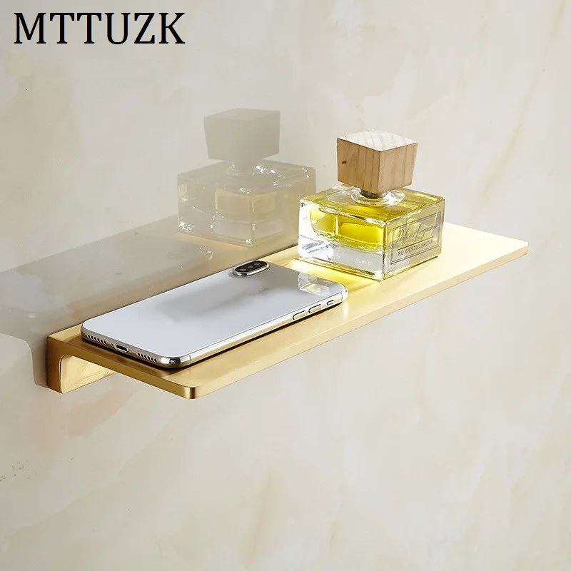 MTTUZK Твердые Латунные матовые золотые полки для ванной комнаты полка туалетного