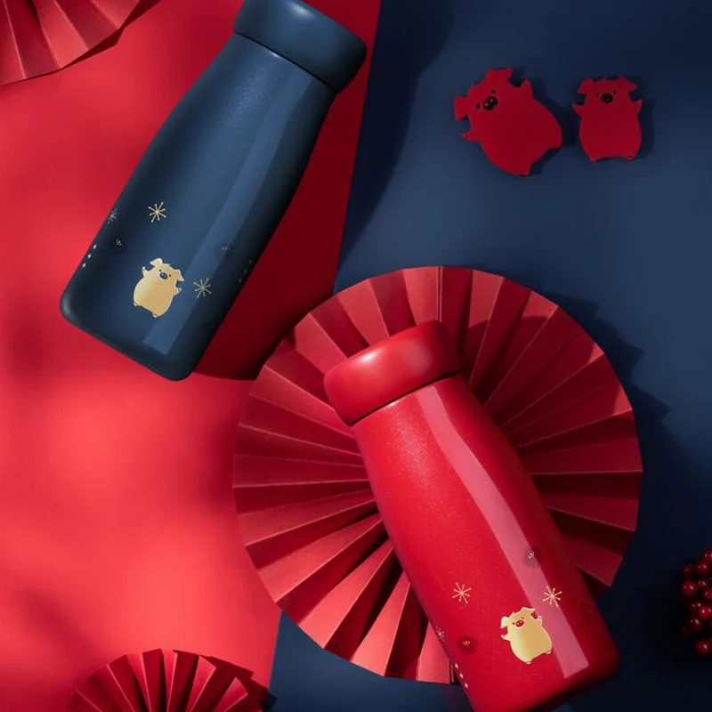 Двухслойные термосы Xiaomi бутылка из нержавеющей стали вакуумная фляжка для воды.