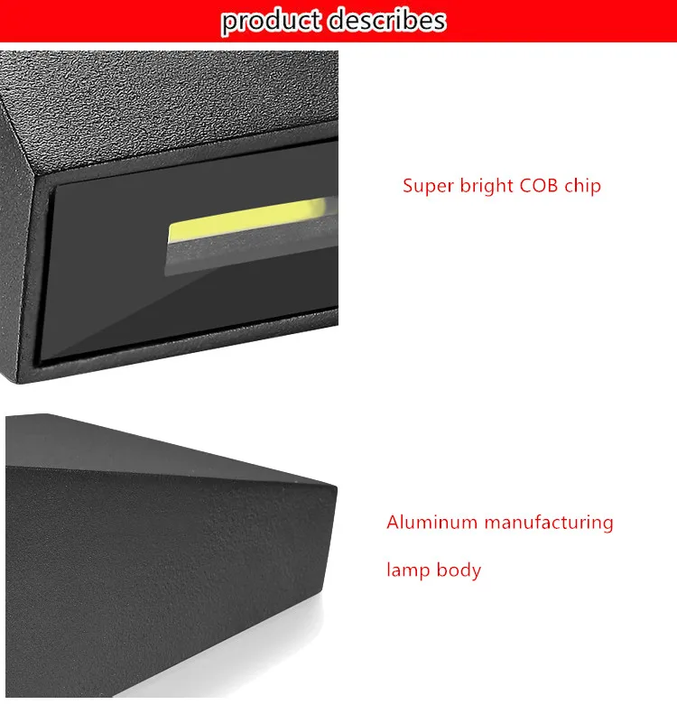 12W LED Wall Lamp for Home outdoor Bathroom Street Lights Dual-Head Light Modern Lighting COB Waterproof IP65 AC85-265V