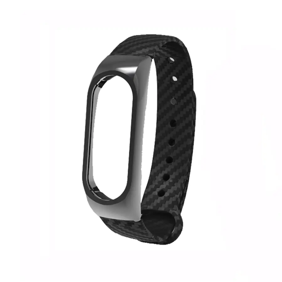 Ремешок силиконовый для Xiaomi Mi Band 2 аксессуары из углеродного волокна смарт