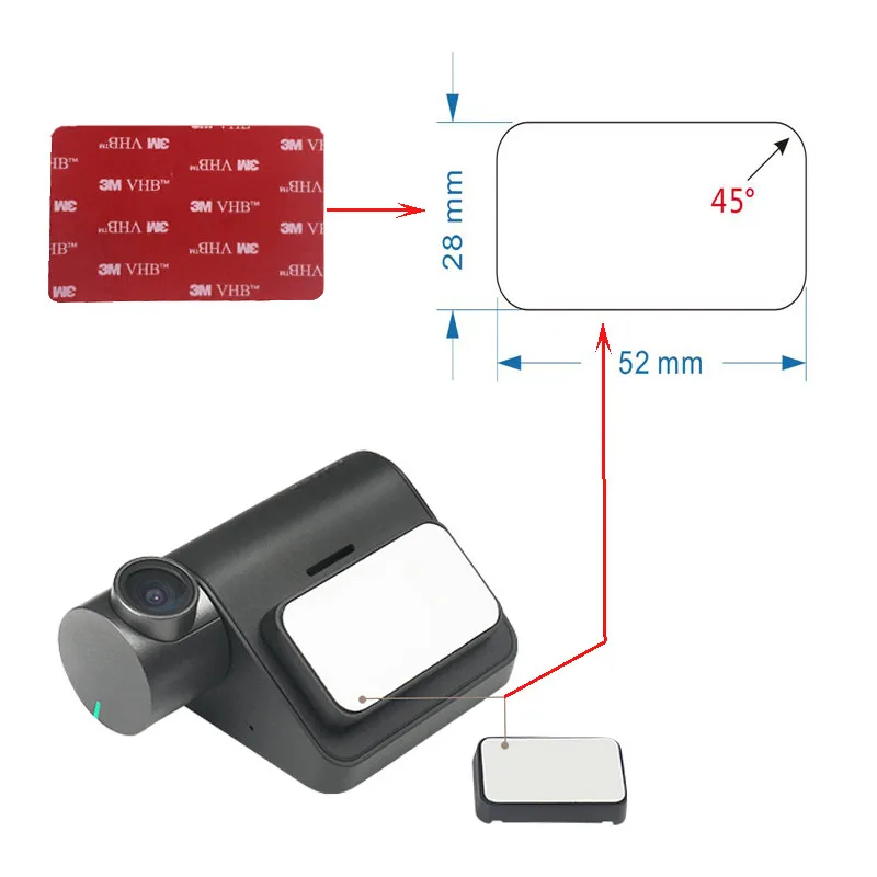 Для 70 mai Pro Dash Cam Smart car dvr 3M пленка и статические наклейки, подходит для 70 mai Pro car dvr 3M держатель пленки 3 шт