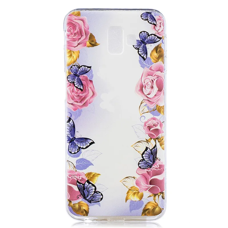 Чехол для samsung J4 Plus, чехол для samsung Galaxy J4 J6 Plus, чехол s, милый мультяшный прозрачный мягкий силиконовый чехол, Fundas Etui - Цвет: 17
