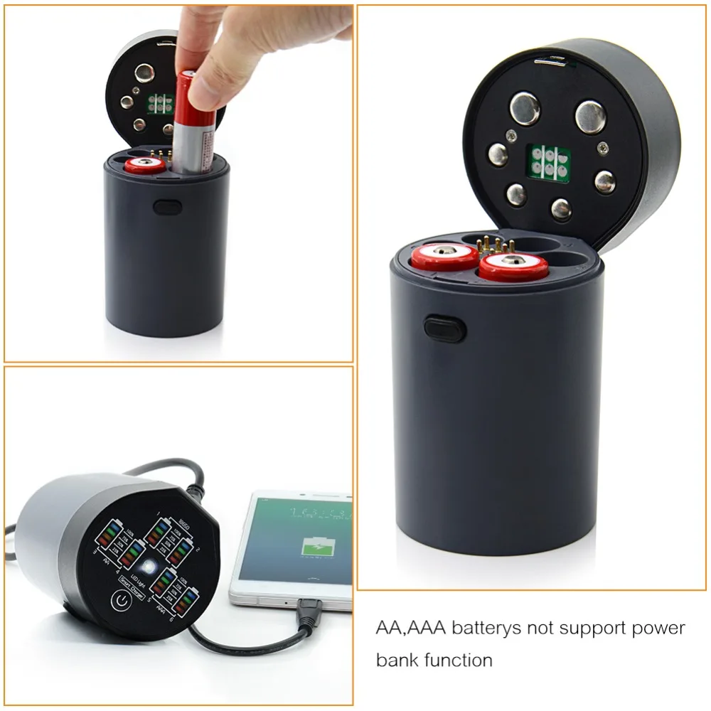 3 в 1 интеллектуальное зарядное устройство AA AAA 18650 портов 2 В Ni-MH/NI-CD 7 Li-Ion