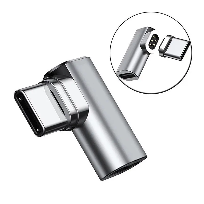 4.3A Fast Charging Type C To Type-C Magnetic Elbow USB-C Adapter For Macbook Pro Charge High Quality | Мобильные телефоны и