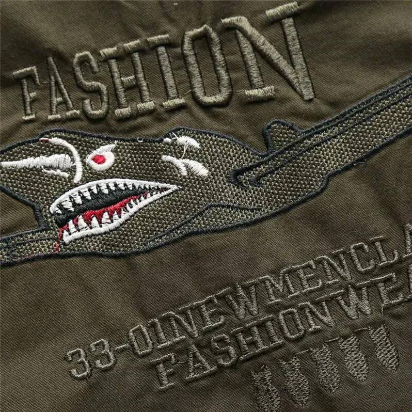 

Pure cotton army jacket men lapel baseball style pilot coat plus size for spring and autumn