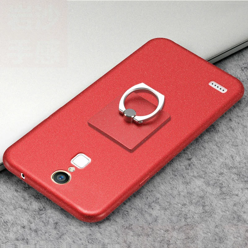 High quality For ZTE Blade A1 Case Silicone Sandstone Soft Tpu phone Protector back cover on c880a case Luxury ring |