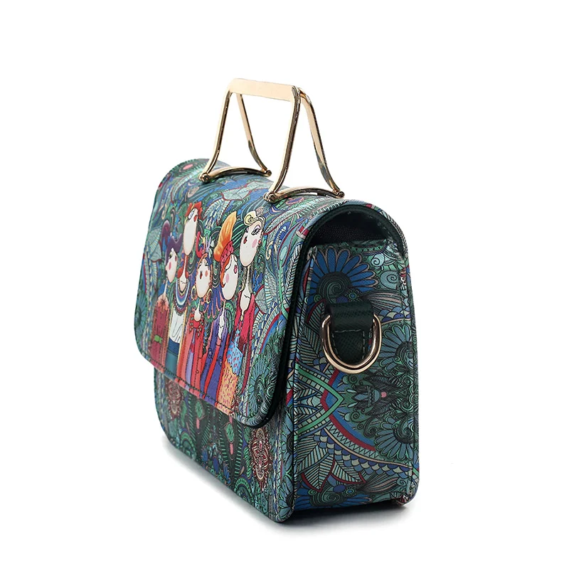 KVKY Brand Fashion Forest Designer Women Handbag Prints Leather Small Messenger Bag Female Shoulder Ladies Tote bolsas | Багаж и сумки