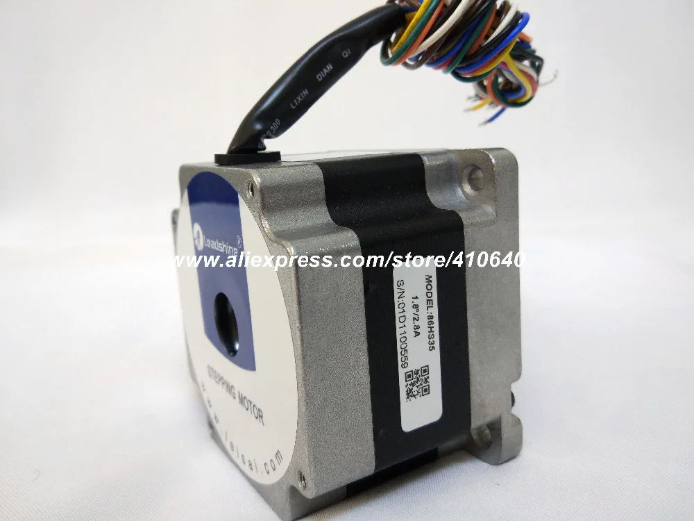 Подлинная Leadshine 86HS35 2 Фаза NEMA 34 Гибридный Шаговый двигатель с 2.5 N. м 2.8 длина 65 мм вал 9.525 мм