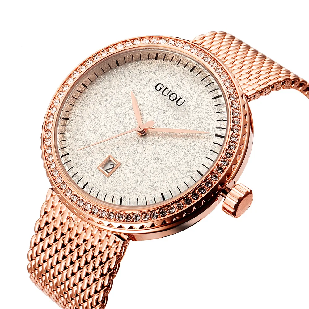 Guou Модные Простые из сетчатого материала в стиле ретро изысканный Стразы