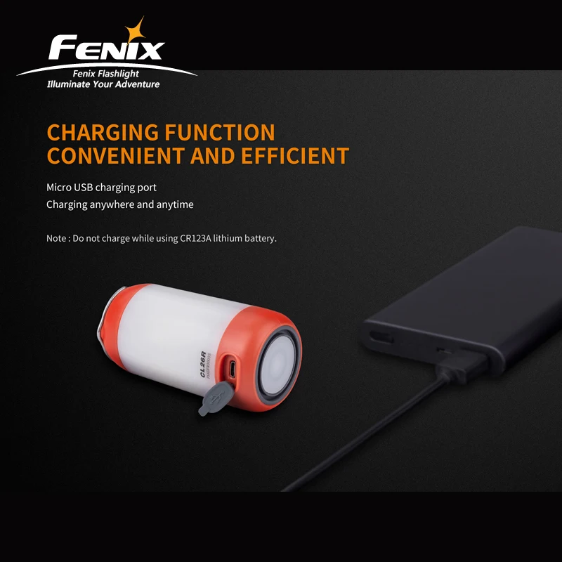 Высокопроизводительный перезаряжаемый фонарь для кемпинга Fenix CL26R с Micro USB и