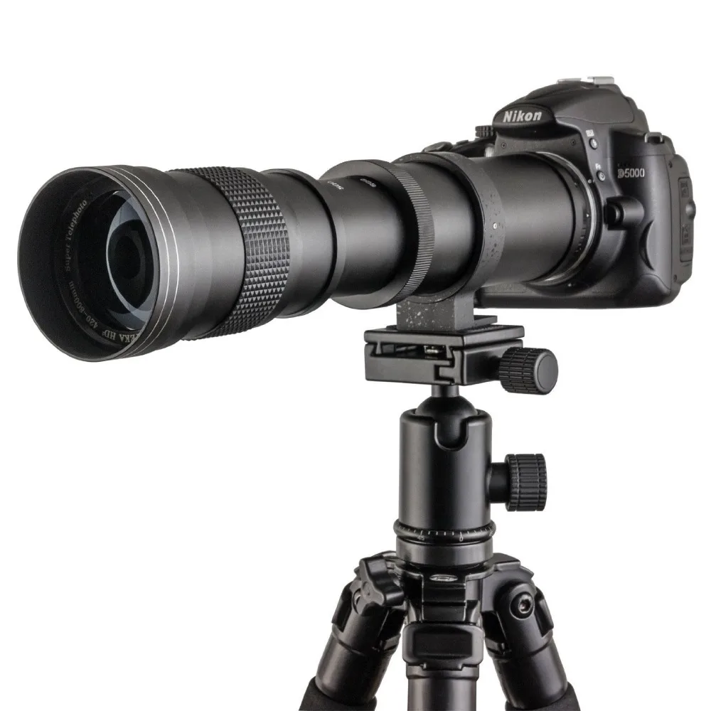 lightdow 420 800mm f8 3 16 super telephoto manual zoom lens t2 t mount ring adapter for digital cameras free global shipping