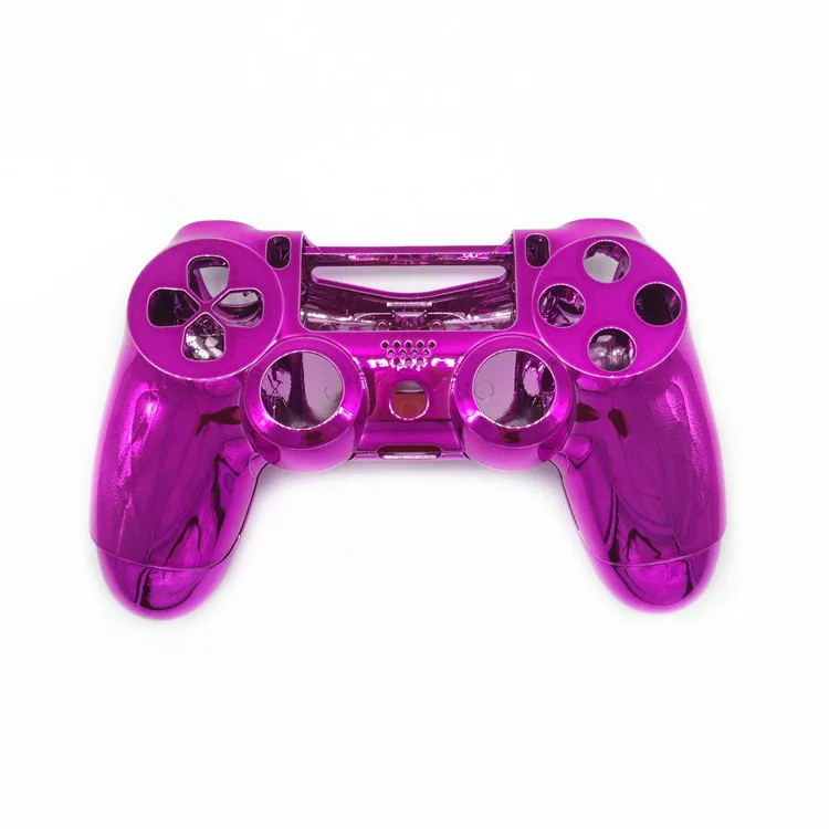 Purple front back Контроллер PS4 покрытие хромированный чехол Корпус оболочка для sony PS4 DualShock 4 геймпад внешнее покрытие замена версии V1 - Цвет: Purple front back