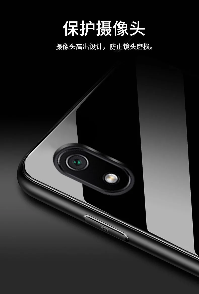 For Xiaomi Redmi 7A Case Hard Tempered Glass With Stand Ring Magnet Protective Back Cover for xiaomi redmi 7 7a phone shell | Мобильные