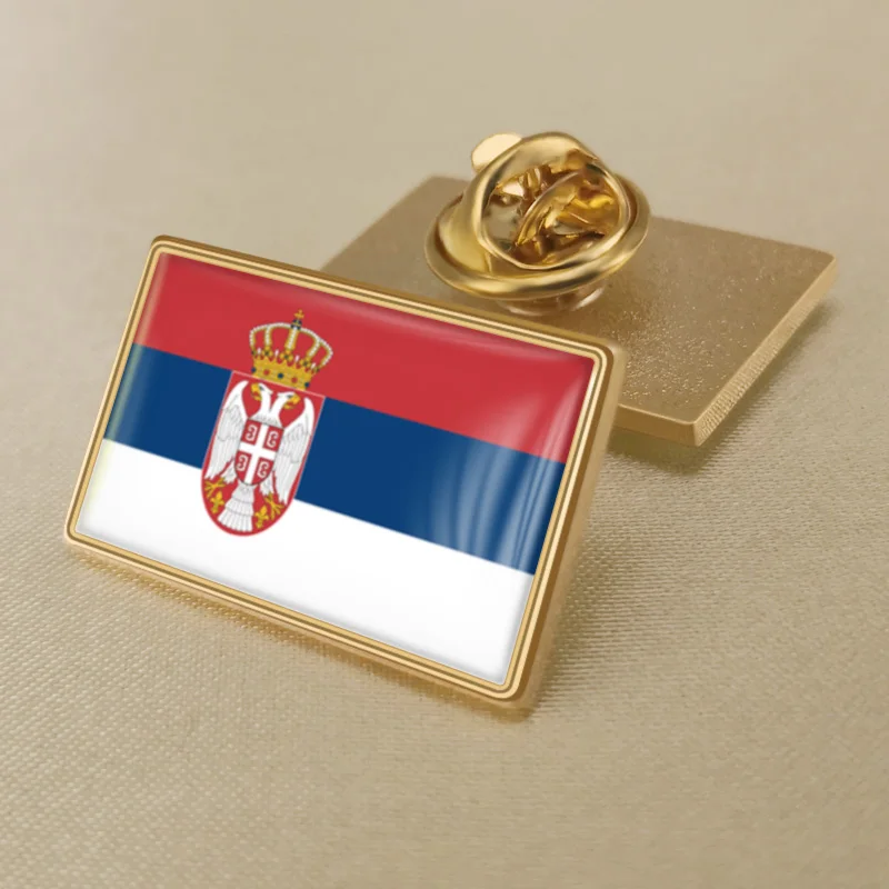 Нагрудные булавки с одним флагом