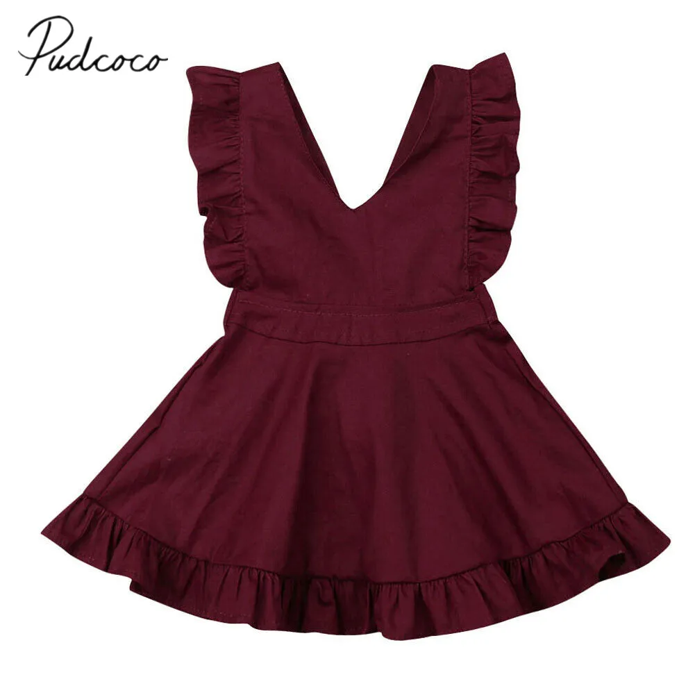 Летняя одежда для малышей 2019 платье с оборками маленьких девочек вечернее