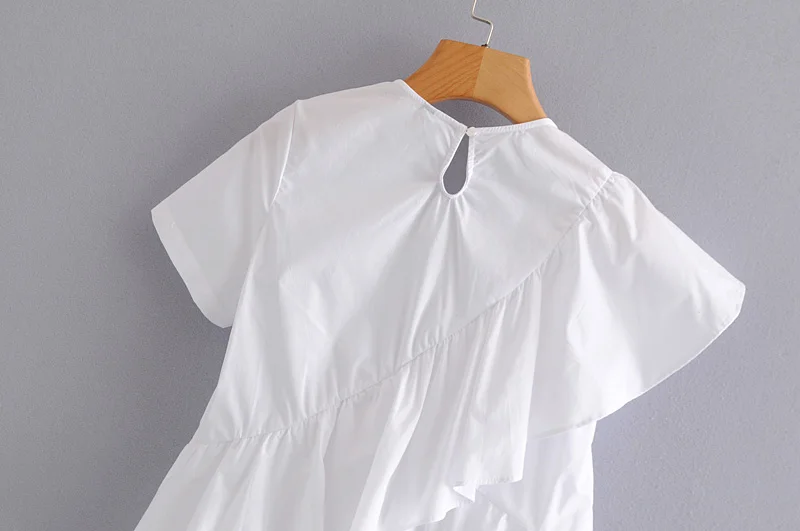 SheMujerSky рубашки с оборками для женщин летние блузки blusas femininas elegante Топы