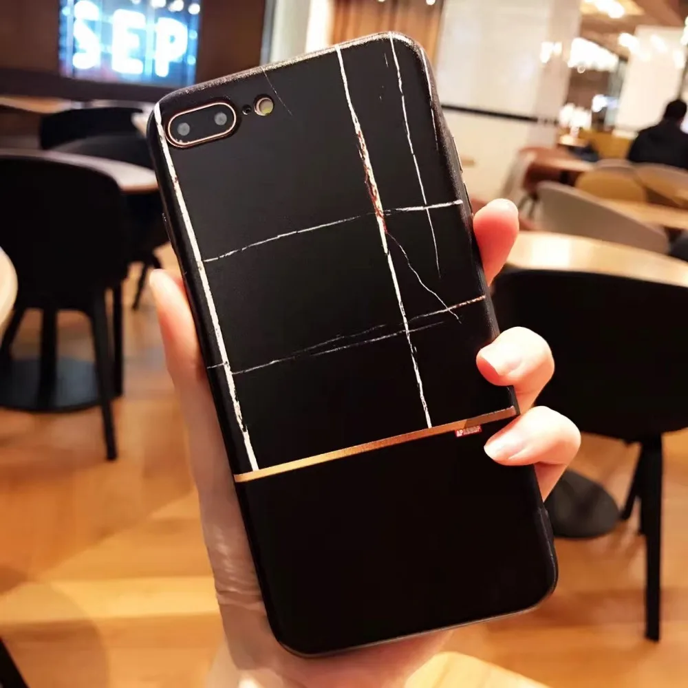 Мода телефоны Чехлы для iphone 8 чехол Обложка с рисунком текстуры мраморного камня X