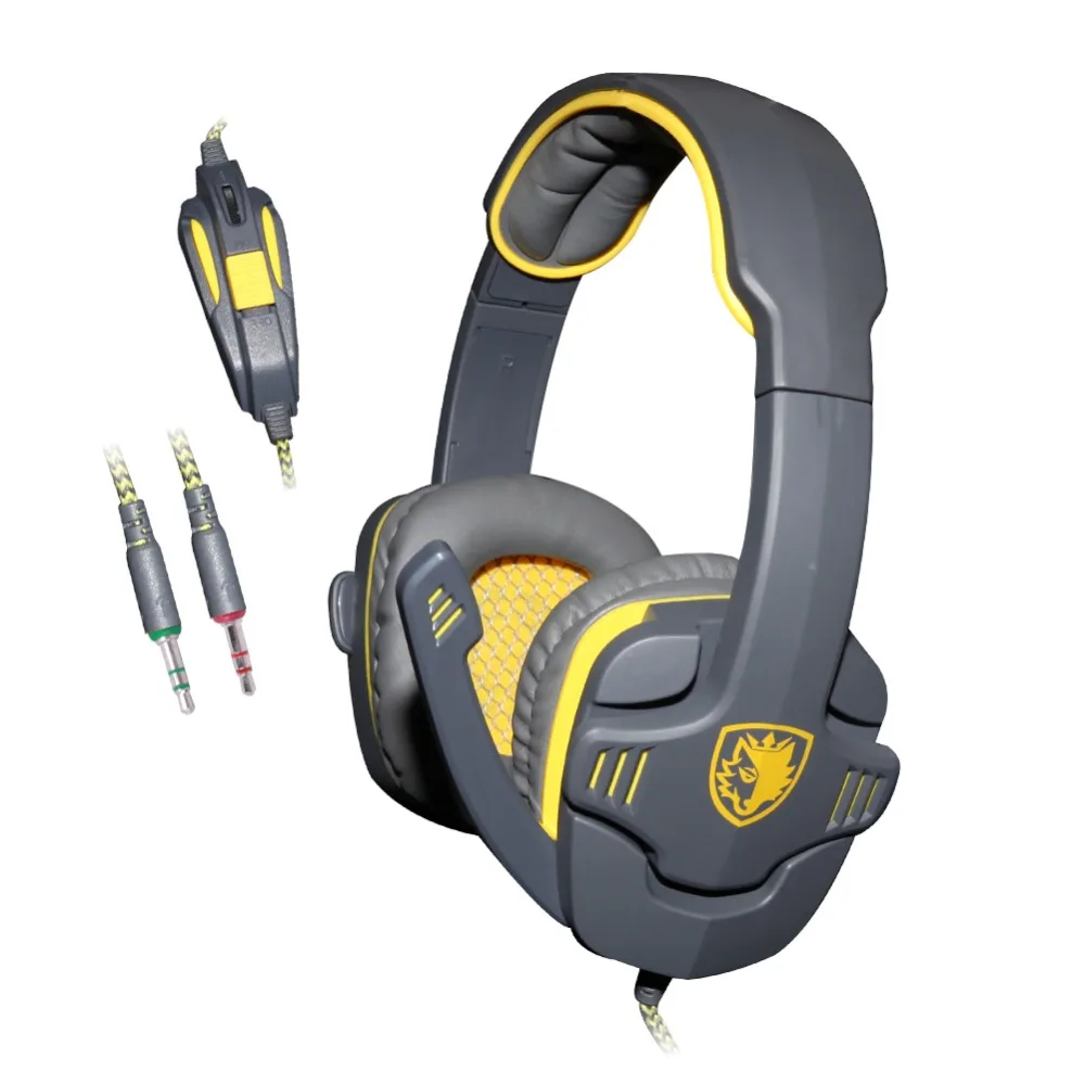 SADES SA-708 Gaming Headset Stereo Headphones Earphones with Microphone for Computer Laptop Skype Mobile Phone High Quality | Электроника