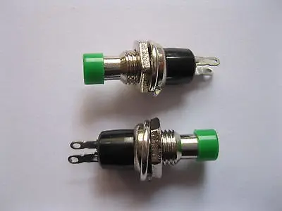 

100 pcs SPST Mini Push Momentary Switch Green 250V/3A 125V/6A Nomal ON Push OFF