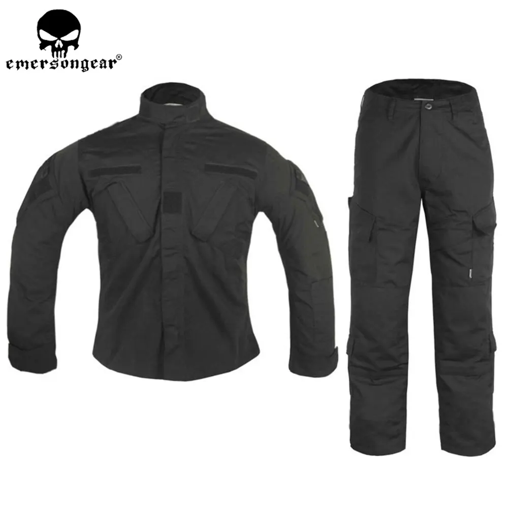 Emersongear армия BDU боевая униформа дикий открытый костюм и брюки черные Ghillie Костюмы