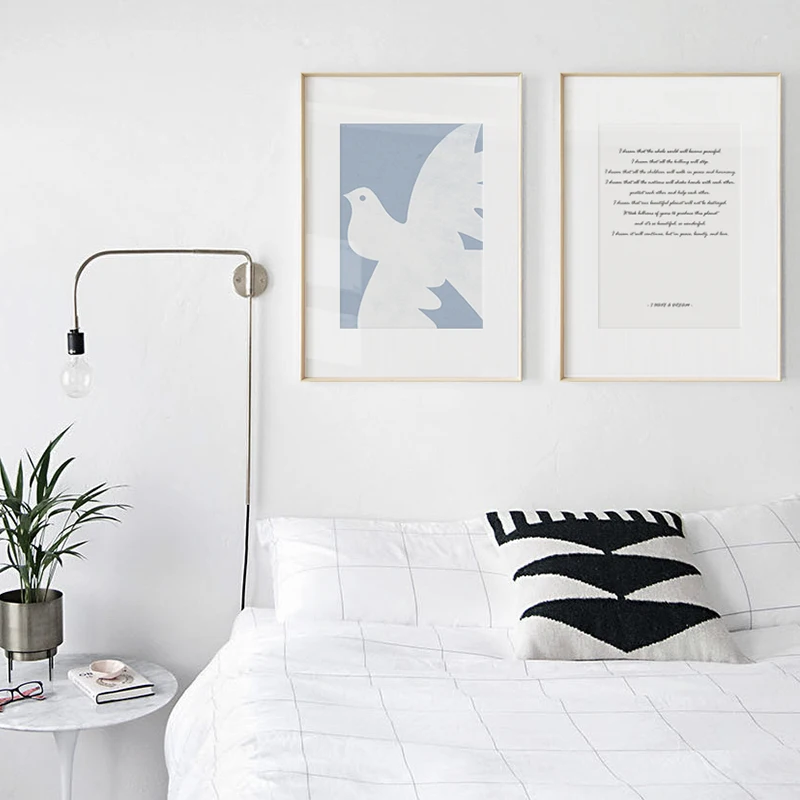 Buzart canvas paintings about world peace for living room wall art decorative posters No Frame | Painting &amp Calligraphy