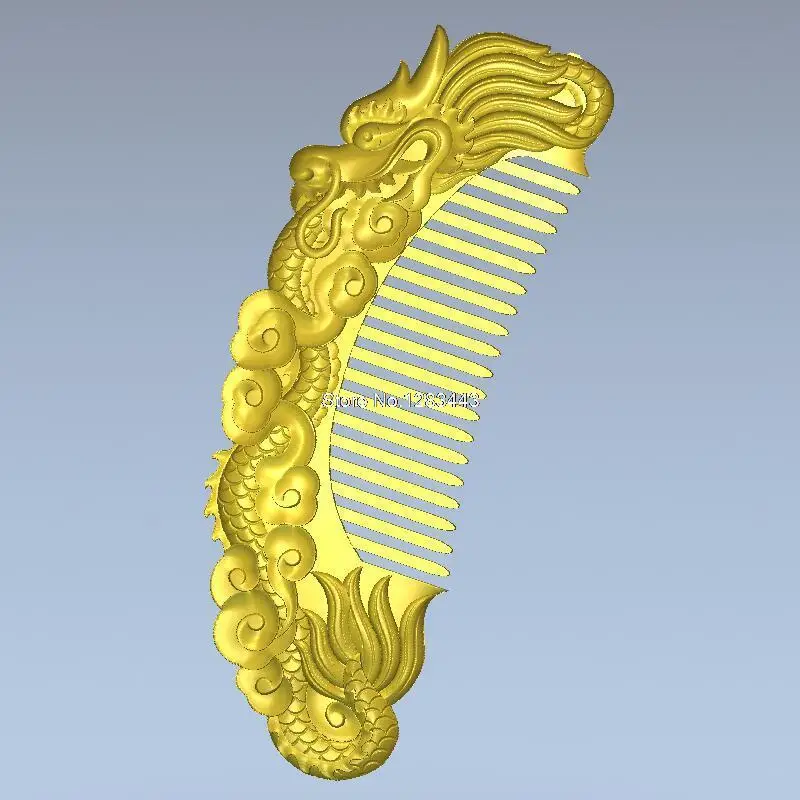 Расческа с драконом 3d модель рельеф для ЧПУ в формате STL 3D ЧПУ|comb machine|3d model reliefstl files