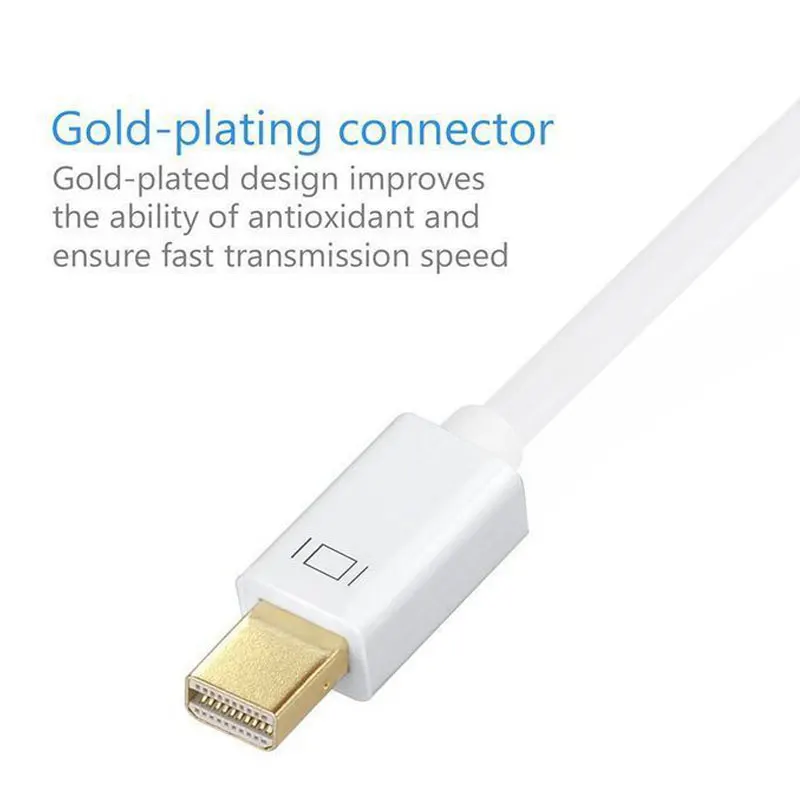 Мини DP к VGA адаптер Thunderbolt Mini DisplayPort кабель конвертер 1080P кабели для Macbook Pro Air