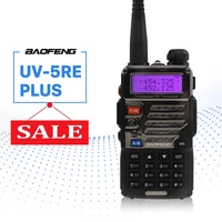 baofeng uv 5re plus walkie talkie 128ch dual band vhf 136 174mhzuhf 400 520mhz transceiver two way radio portable interphone