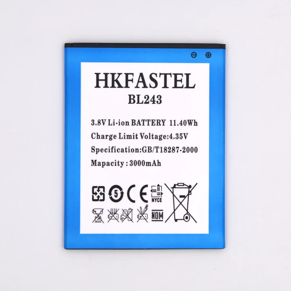Hkfatel Новый BL243 BL 243 оригинальный аккумулятор мобильного телефона для lenovo Lemon K3 Note