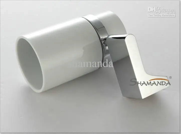 to tap Single Tumbler Holder Toothbrush Cup Brass Base with Chrome finish+Glass Bathroom Accessories-97016 placa le | Обустройство