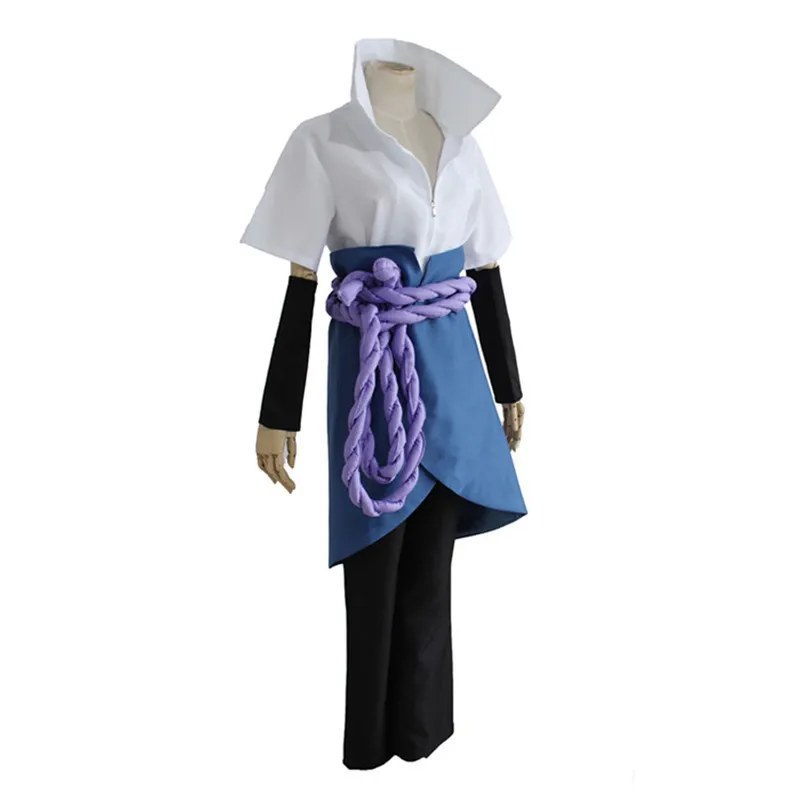 Uchiha Sasuke костюмы для косплея Аниме Наруто Shippuden одежда (Блейзер + брюки поясная