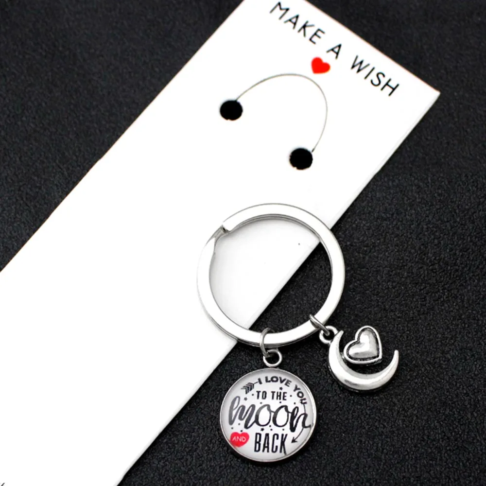 I Love You to the Moon and Back сумка для ключей брелок с застежкой лобстером цепочка кольцо