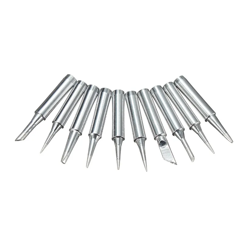 

10pcs/set 900M-T Series Solder Tip Soldering Bits Welding Head Iron Tip for Hakko 933 376 968 Soldering Rework Station
