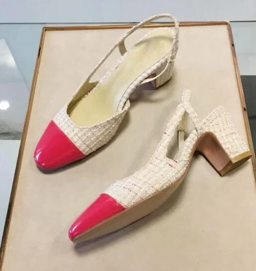 

BONJEAN Fashion Mixed Colors High Heel Sandals Round Toe Slingback Thick Heels Woman Shoes Summer Cutouts Party Dress Heels