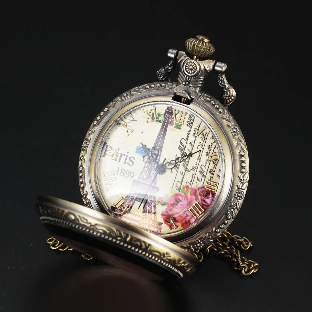 Горячая Montre женские карманные часы винтажный прозрачный кристалл лицо