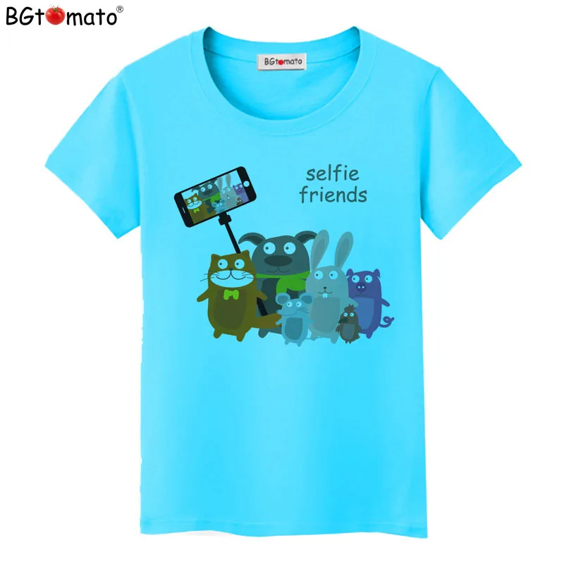 Футболка BGtomato с надписью Good friends женская футболка супермилая Милая кавайная