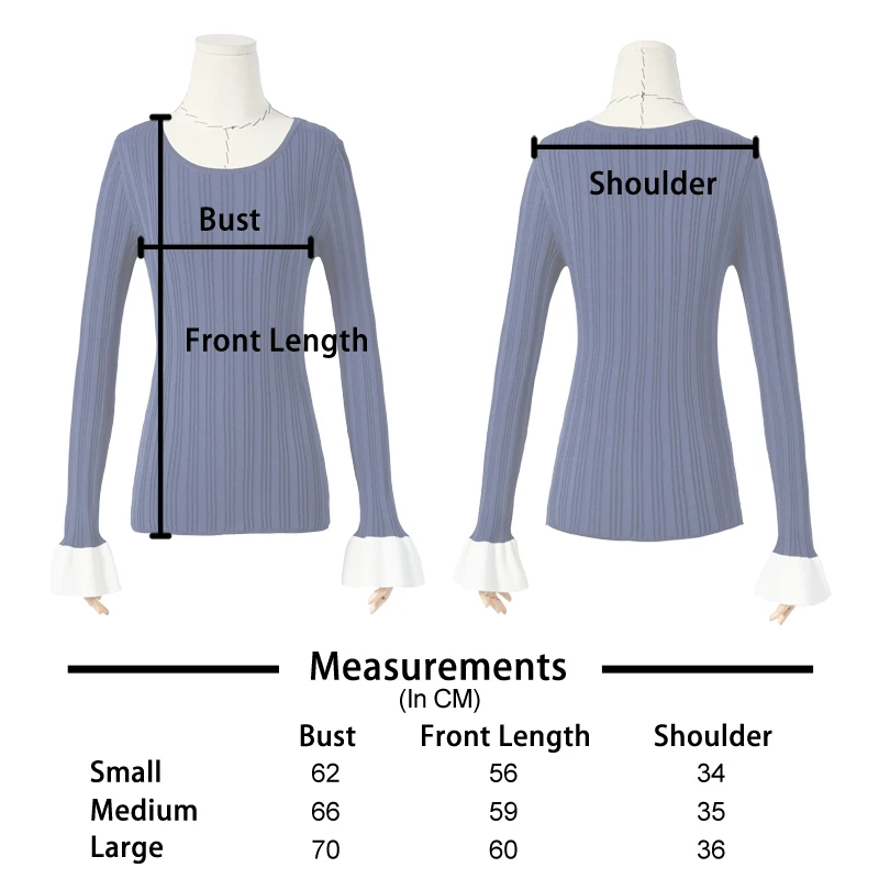 ARTKA 2018 New City Series Autumn&amp Winter Strap Pattern Flare Sleeves Thin Pullover Knitwear JS17020 | Женская одежда