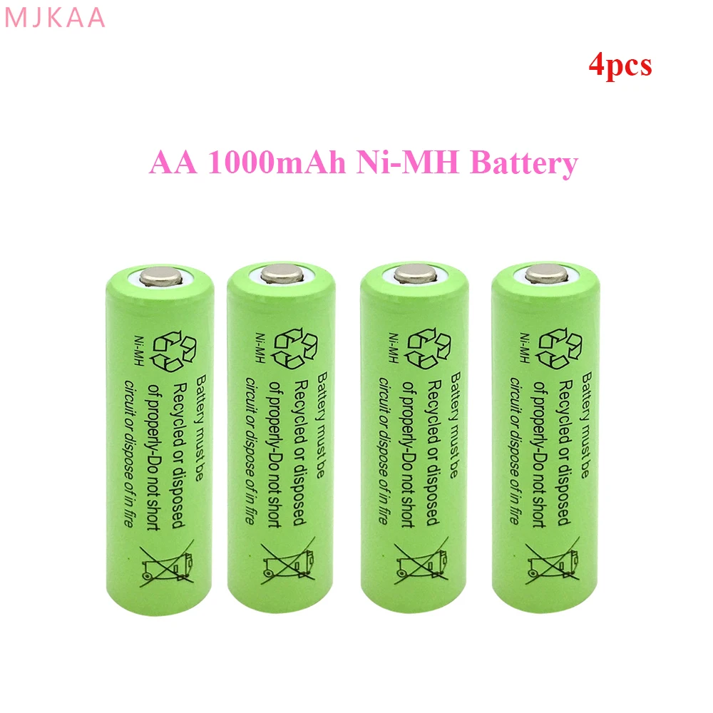 Ni-MH 1,2 V 1000mAh AA Аккумуляторная батарея никель-металл-гидридная батарея 14*49 мм