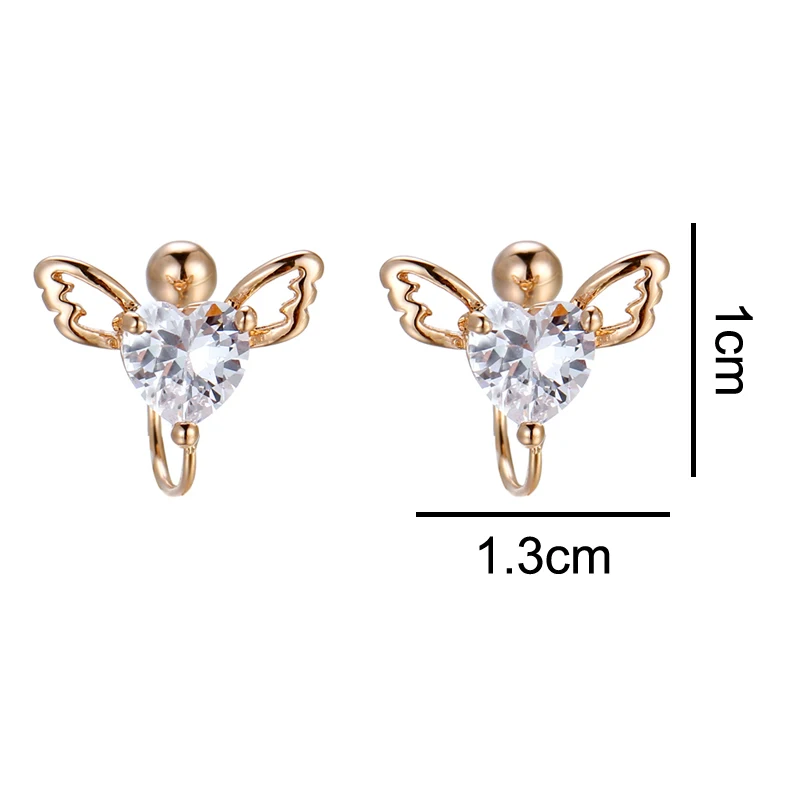 EMMAYA ослепительные серьги-гвоздики в форме ангельских крыльев с искусственным