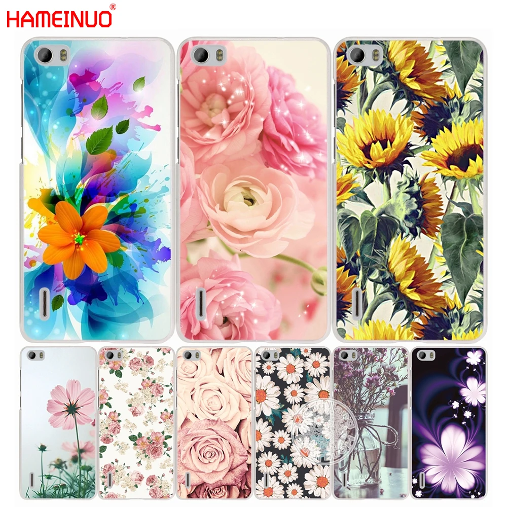 HAMEINUO пион подсолнух цветок Маргаритка чехол для сотового телефона huawei honor 3C 4A 4X 4C